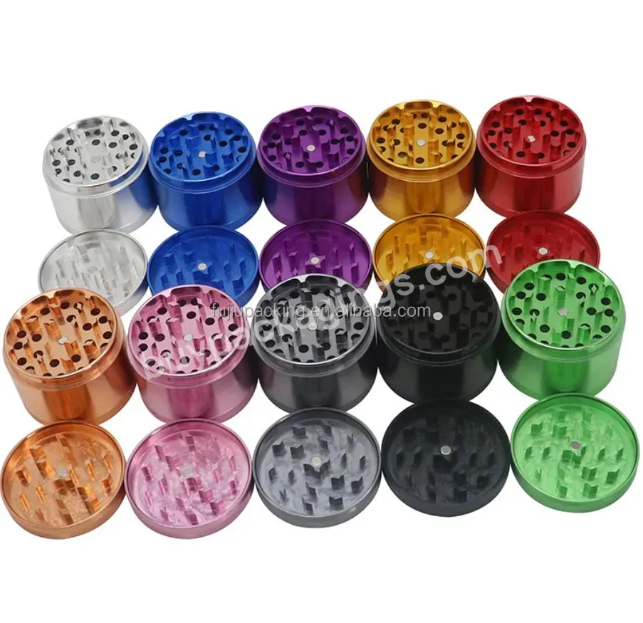 Factory 40mm 4 Layers Metal Grinder Customized Spice Crusher Aluminum Herb Smoking Grinder