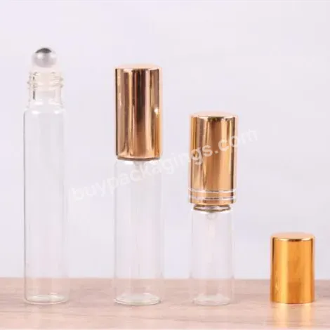 Factory Cheap 2ml Transparent Amber Refillable Essential Oil Glass Roller On Bottle