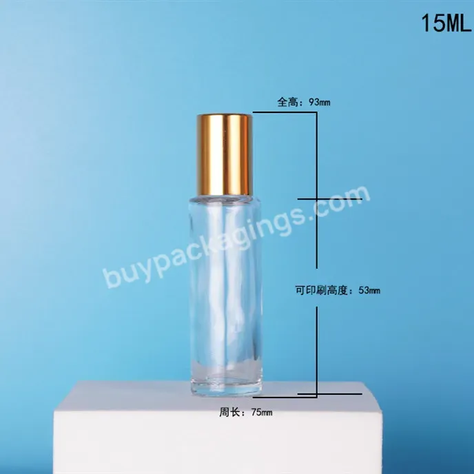 Factory Cheap 2ml Transparent Amber Refillable Essential Oil Glass Roller On Bottle