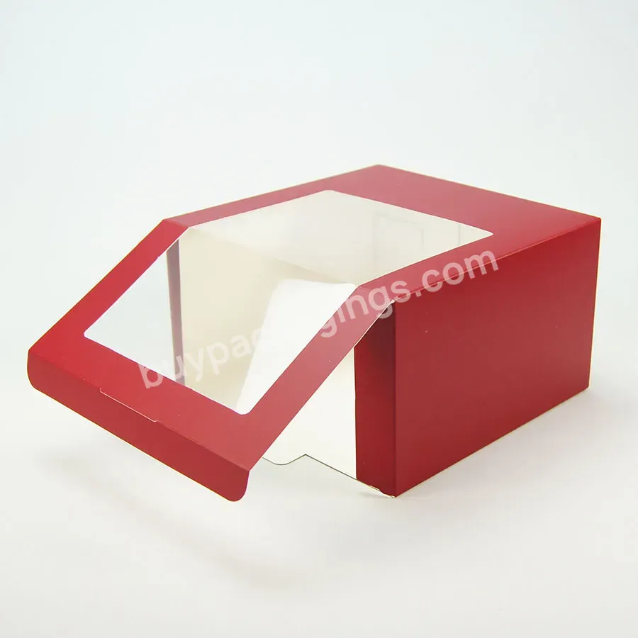 Factory Cheap Custom Design Baseball Hat Mail Gift Packaging Card Clasp Paper Box With Pvc Transparent Window