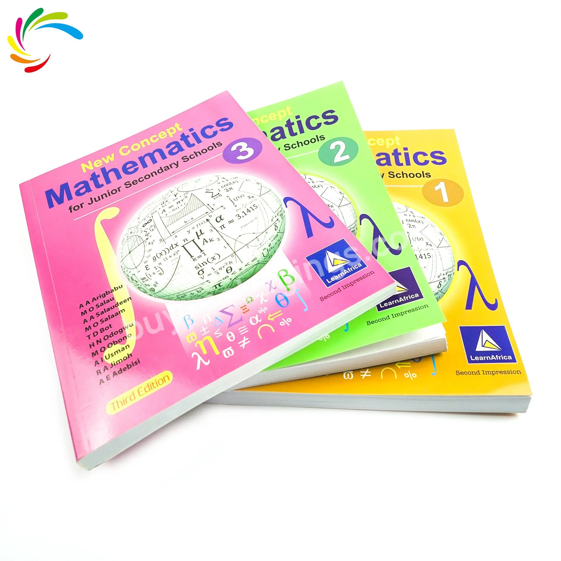 Factory cheap custom full color African English textbooks for junior high school mathematics education popular sales book.