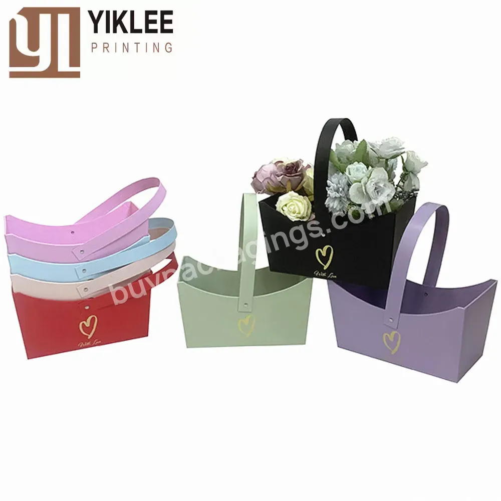 Factory Cheap Custom Logo Wedding Favor Gift Bag Bouquet Florist Bouquet Packaging Craft Paper Gift Bags For Flower With Handle