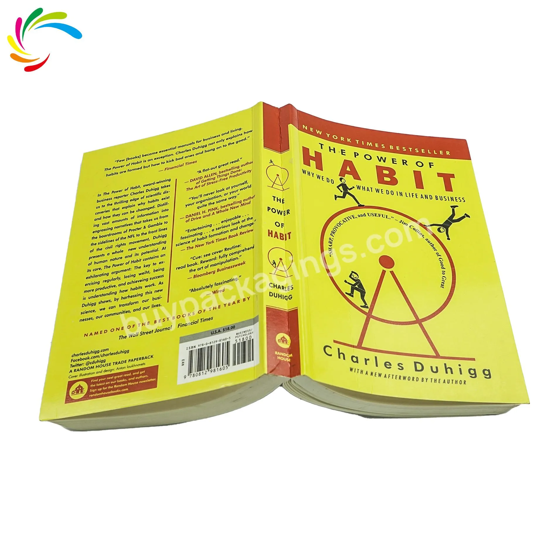 Factory cheap custom  prints high quality  the power of  habit motivational  books