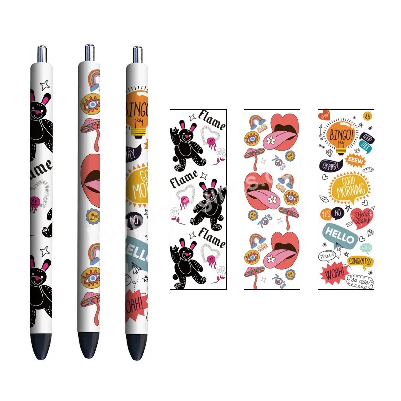 Factory Cheap Price Custom Printing High Quality Fashion Pen Wrap Uv Dtf Pen Wraps Transfers Sticker Label