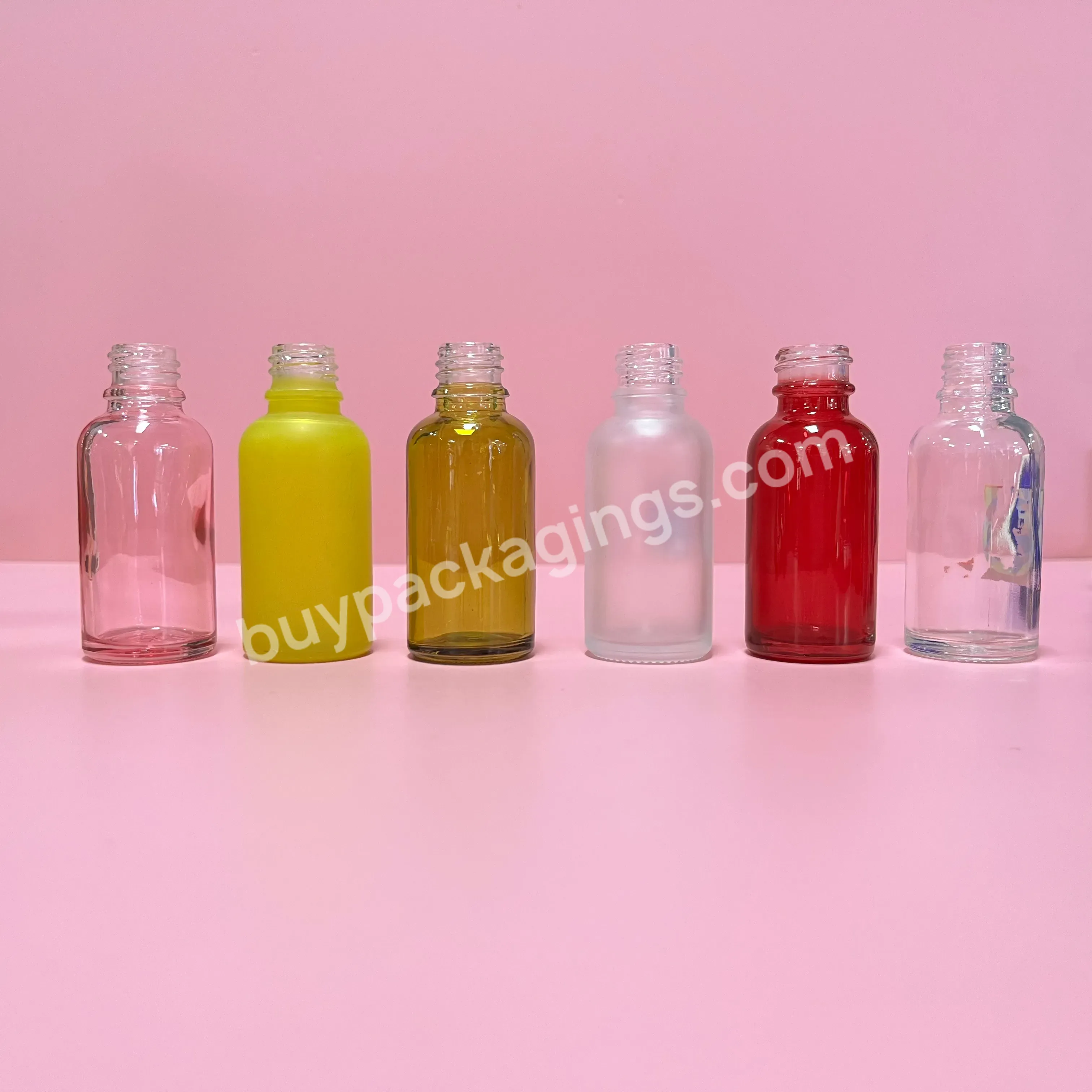 Factory Cheap Small 5ml 10ml 15ml 20ml 30ml Clear Transparent Amber Custom Serum Round Glass Bottles With Plastic Rubber Lid