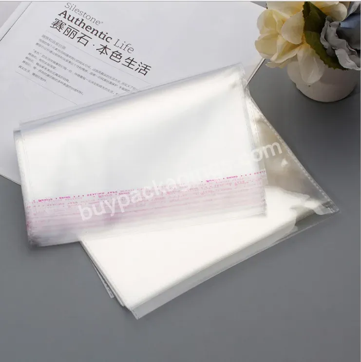 Factory Cheap Transparent Sticker Clear Self-adhesive Opp Plastic Ziplock Packaging Bag Clothing