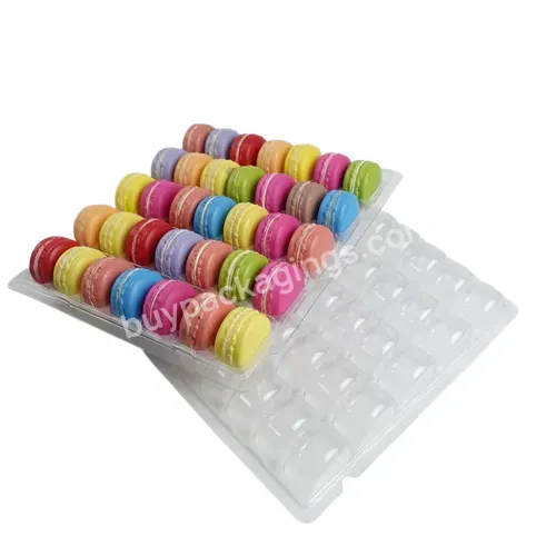 Factory Clear Pet Plastic Blister Pack Macaron Plastic Clamshell Macaron Container Box