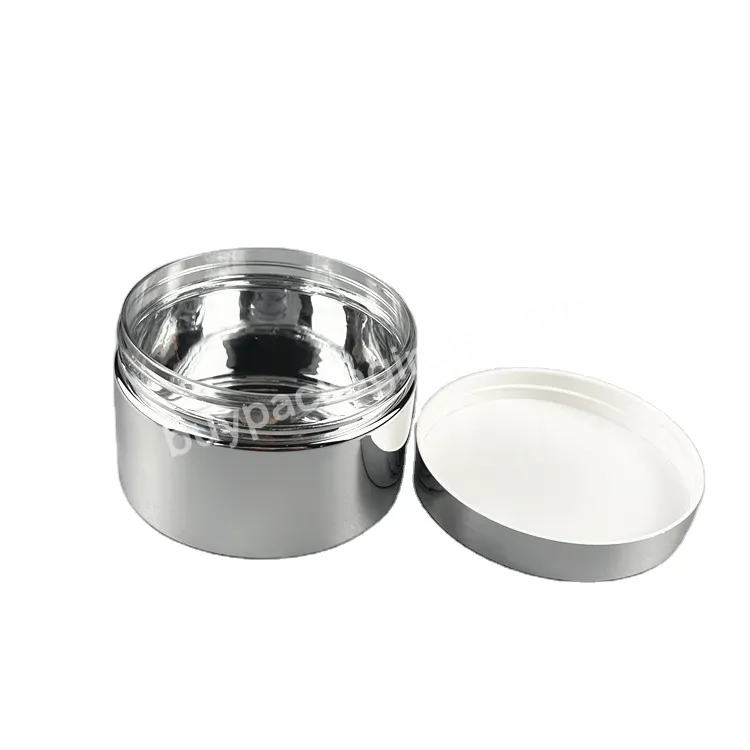 Factory Cosmetic 30g 50g 80g Uv Metallic Silver Color Cream Jar Skin Care Cream Container