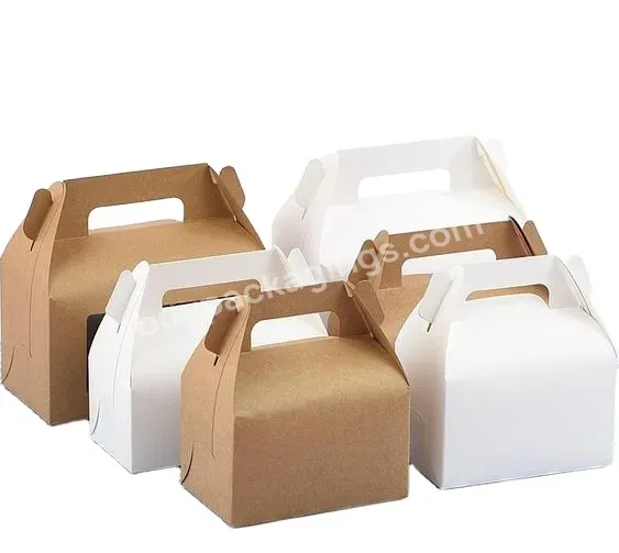 Factory Custom Bakery Cake Candy Picnic Boxes Food Carry Paper Box For Packing Creative Folding Small Gift Box