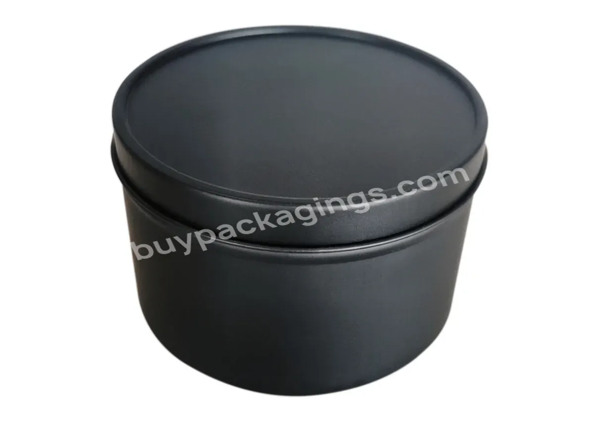 Factory Custom Empty Luxury Candle Tin Containers 12oz 8oz 4oz Candle Tins Tea Tins With Lid Matte Black White Rose Gold