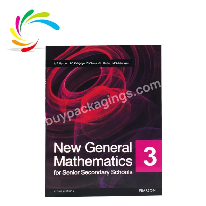 Factory custom full color Africa English textbooks printing educational mathematics textbooks for senior Secondary schools