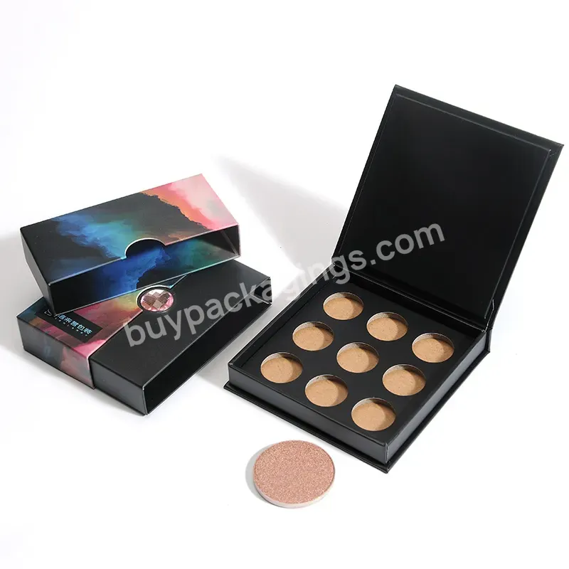 Factory Custom Handmade Empty Magnetic Eye Shadow/eyeshadow Palette Case Packaging Box