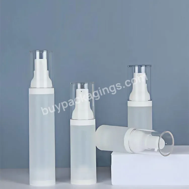 Factory Custom Logo 20ml 30ml 50ml Empty Portable Airless Body Emulsion Lotion Pump Bottle With Cap