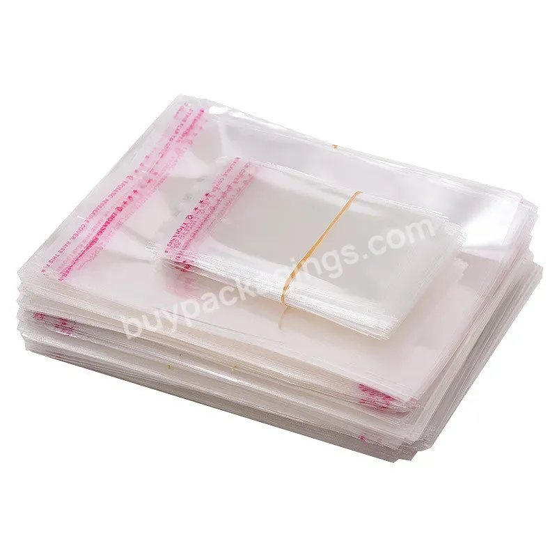 Factory Custom Logo Clothing Package Plastic Self Adhesive Seal Resealable Opp Transparent Cellophane Bags