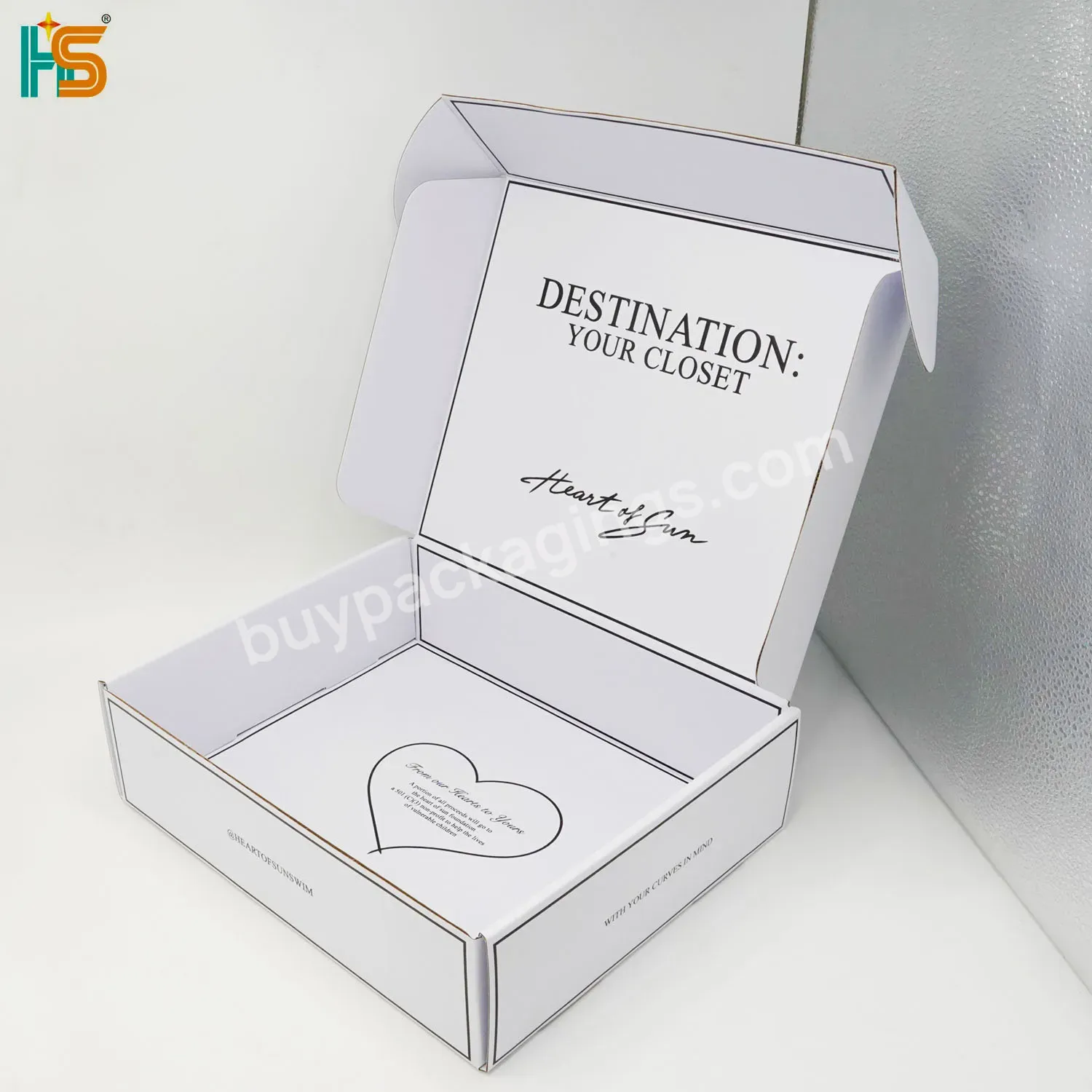 Factory Custom Logo Printed Hard Foldable Corrugated Packaging Box Gift Shoes Clothing Shipping Paper Packaging Boxes