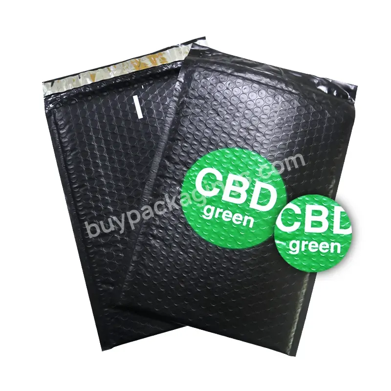 Factory Custom Logo Printed Strong Adhesive Black Bubble Mailer Bubble Mailer Padded Envelope Clothing Packaging