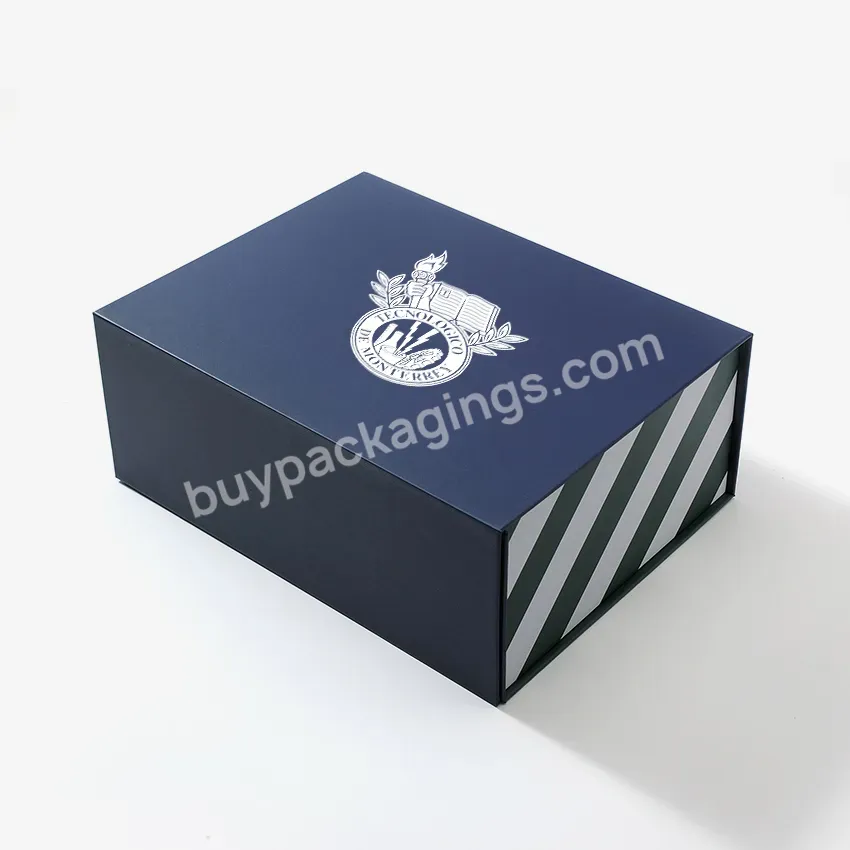 Factory Custom Luxury Eco Friendly Custom Square Shape Printing Hard Flip Top Folding Shoe Clothing Paper Box Magnetic Gift Box