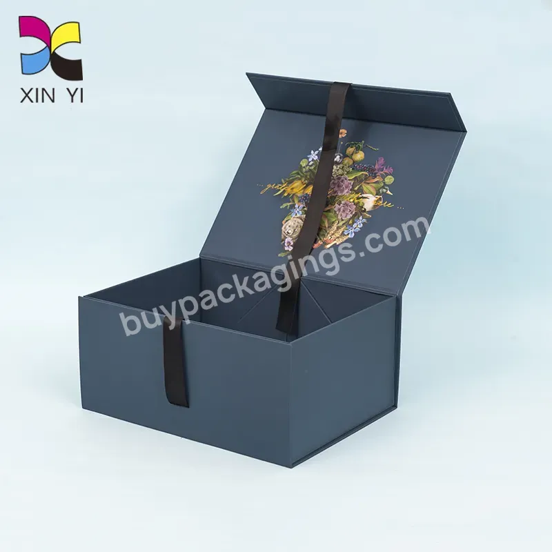 Factory Custom Magnetic Gift Paper Box Manufacturer Customized Black Paper Box