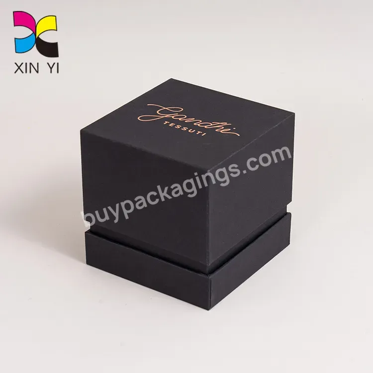 Factory Custom Matt Fancy Art Paper Foldable Candle Gift Box With Inserts Candle Packaging Boxes For Candle Jar