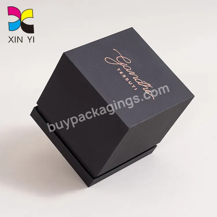 Factory Custom Matt Fancy Art Paper Foldable Candle Gift Box With Inserts Candle Packaging Boxes For Candle Jar
