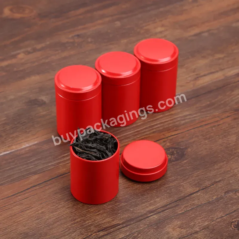 Factory Custom Metal Aluminum Sealed Cans Mini Tea Can Leaf Tea Cylinder Tea Tin Canisters Coffee Can