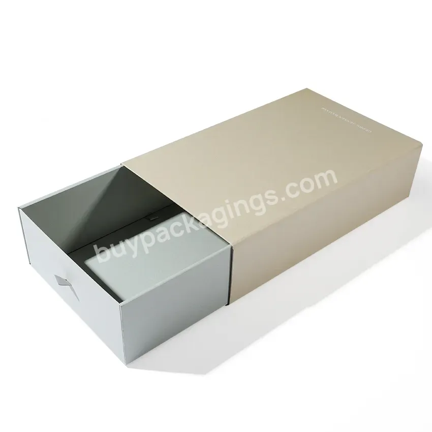Factory Custom New Style Rigid Drawer Folding Gift Packaging Paper Clothing Box