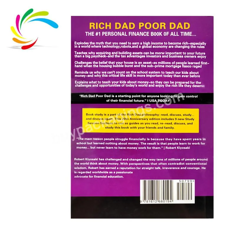 Factory custom newsprint paper  high quality best-selling poor dad Song novel books