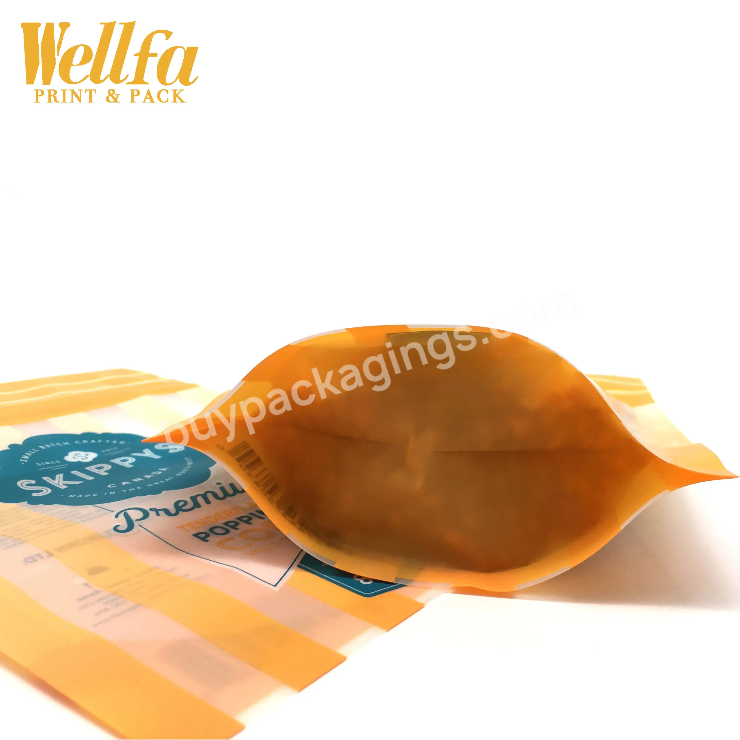 Factory Custom Oem Food Grade Printed Stand Up Pouch With Zipper Tear Opening Corn Candy Cookie Reusable Packaging Bag