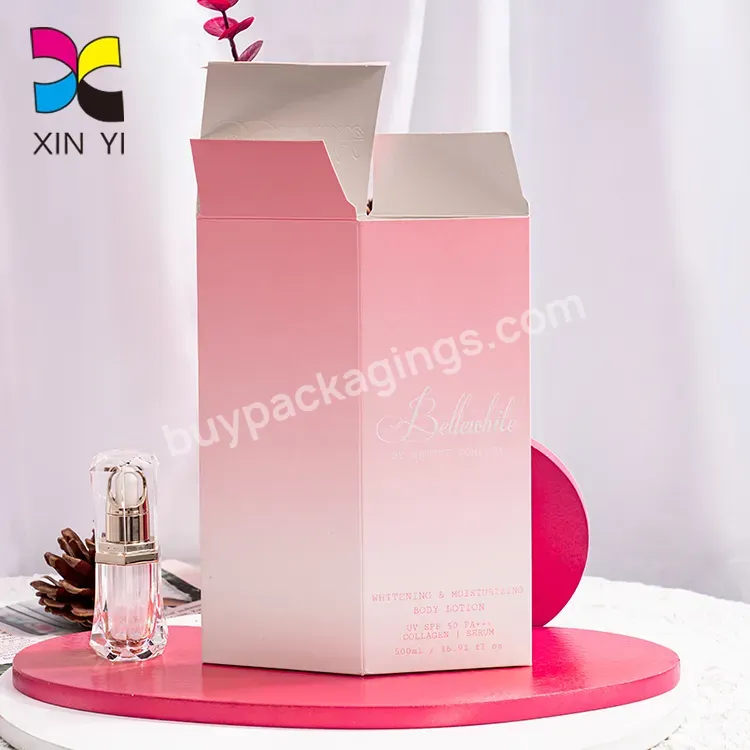 Factory Custom Paper Box Printing Beauty Cosmetic Box 120ml Lotion Packaging Box