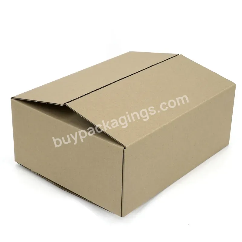 Factory Custom Print Logo Brown Regular Kraft Corrugated Cardboard Carton Paper Packaging Shipping Boxes