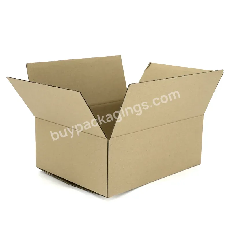 Factory Custom Print Logo Brown Regular Kraft Corrugated Cardboard Carton Paper Packaging Shipping Boxes