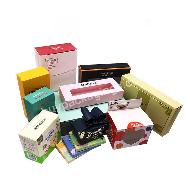 Factory Custom Printing Logo Food Shoes Pen Glass Bottle Cosmetic Electrical Appliances Retail Foldable Storage Paper Box