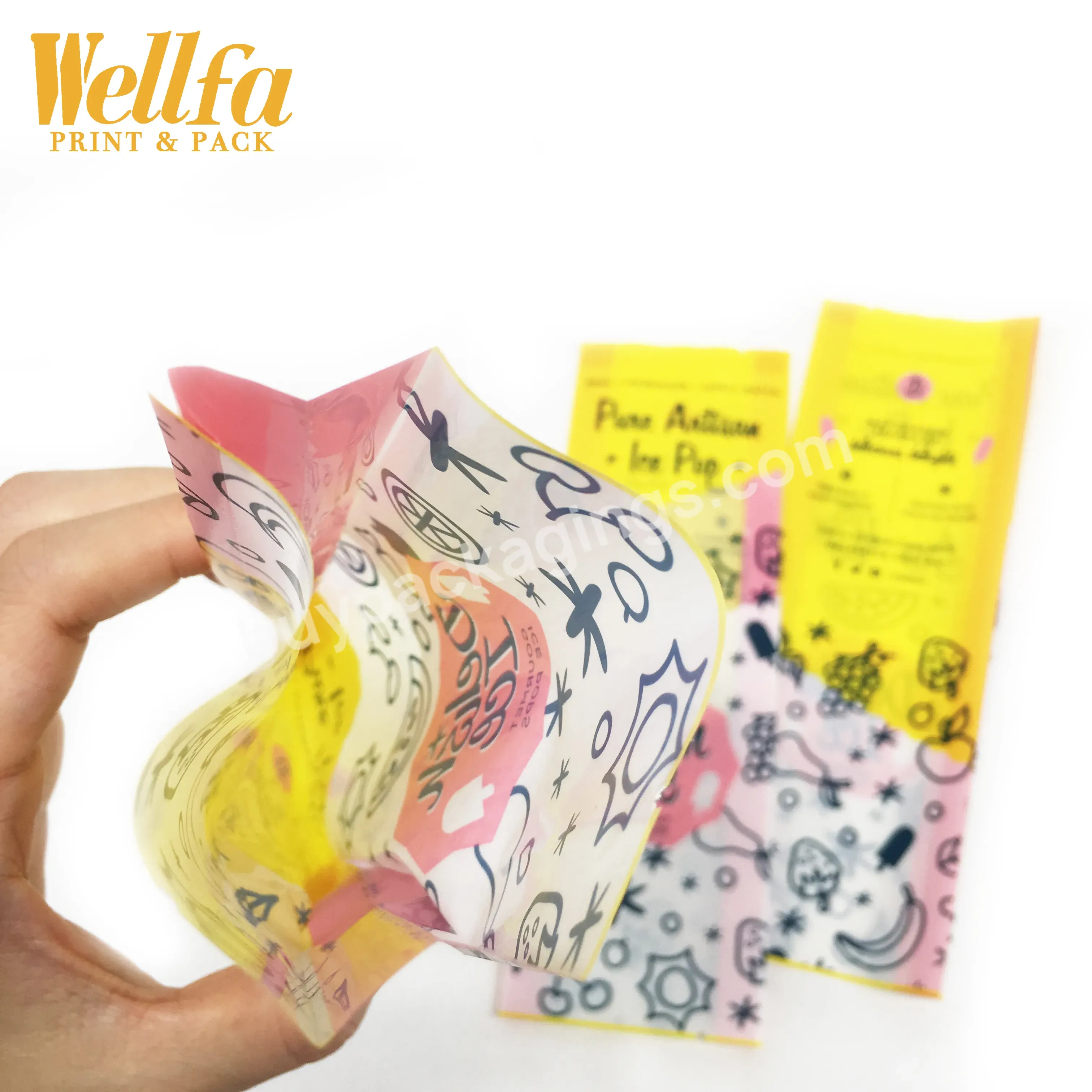 Factory Custom Printing Smell Proof Eco Friendly Laminated Heat Seal Popsicle Packaging Bag