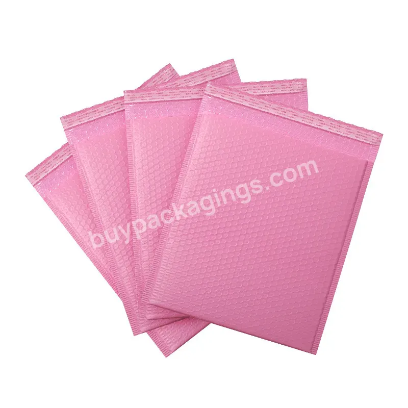 Factory Custom Quality Air Padded Envelope Kraft Paper Bubble Mailing Bag Poly Pink Bubble Mailer