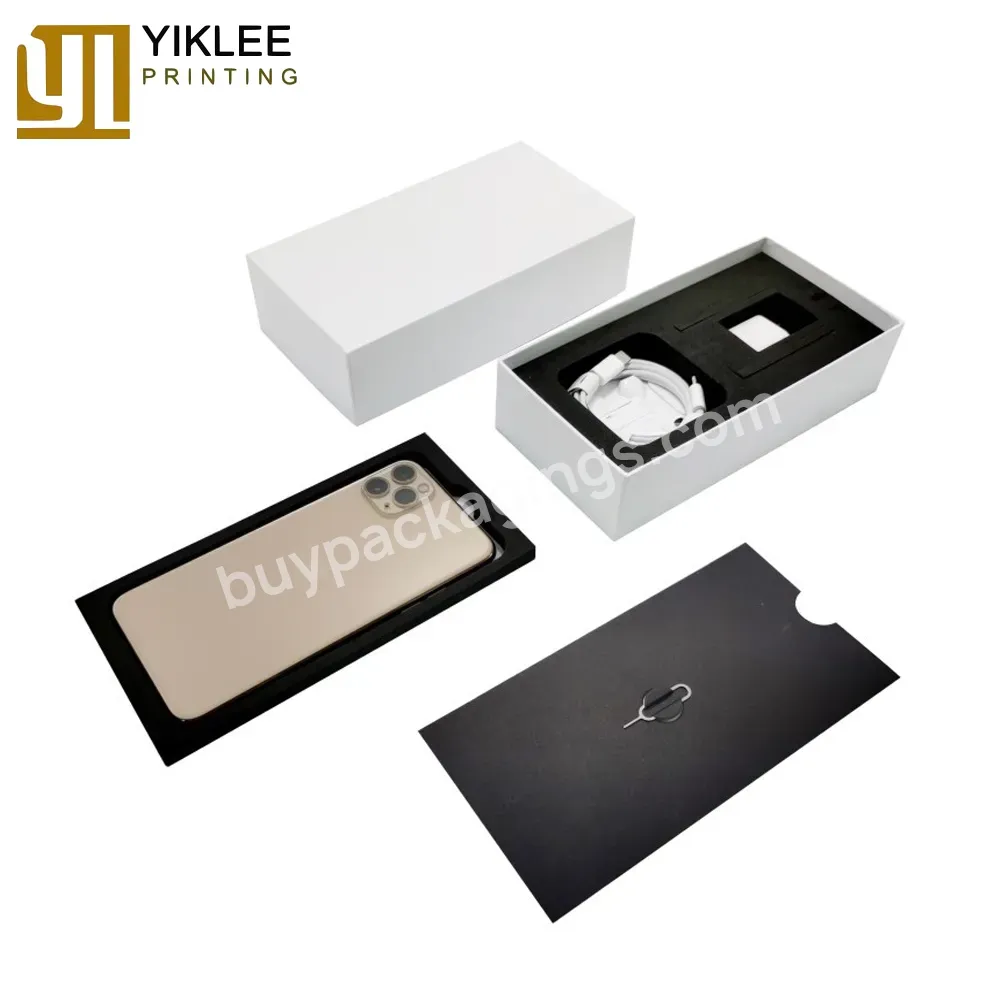Factory Custom Telephone Packing Box Storage Packaging Empty Mobile Cell Phone Gift Box With Foam Inserts Mobile Phone Packaging