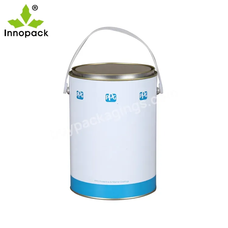 Factory Custom Tin 4 Liter Empty Paint Bucket With Lid