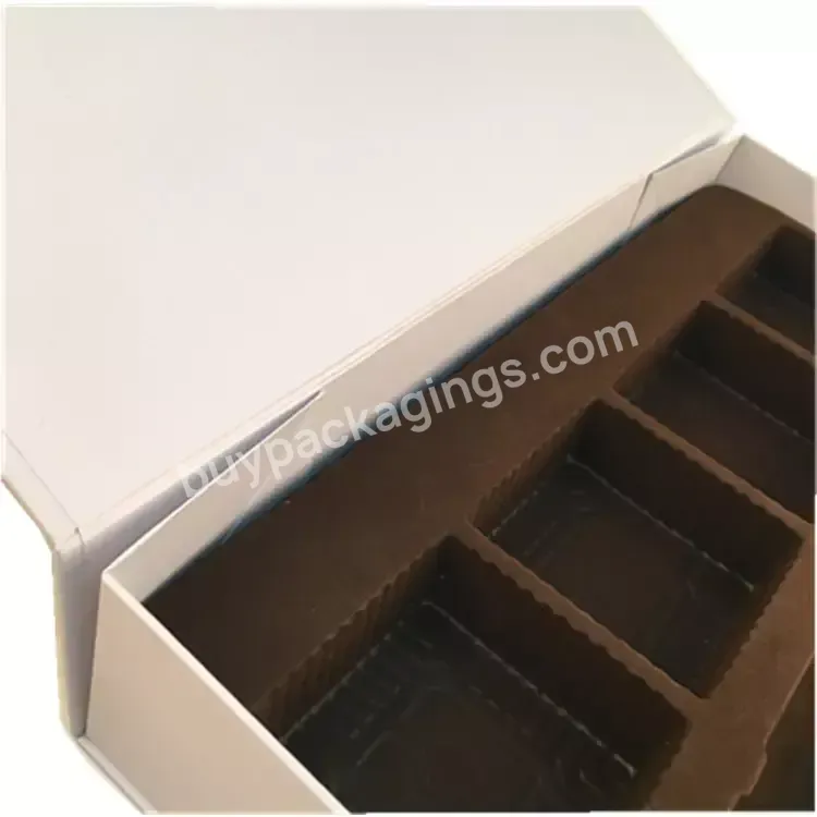 Factory Custom White Cardboard Wine Bottle Glass Packaging Gift Magnet Paper Folding Box With Foam