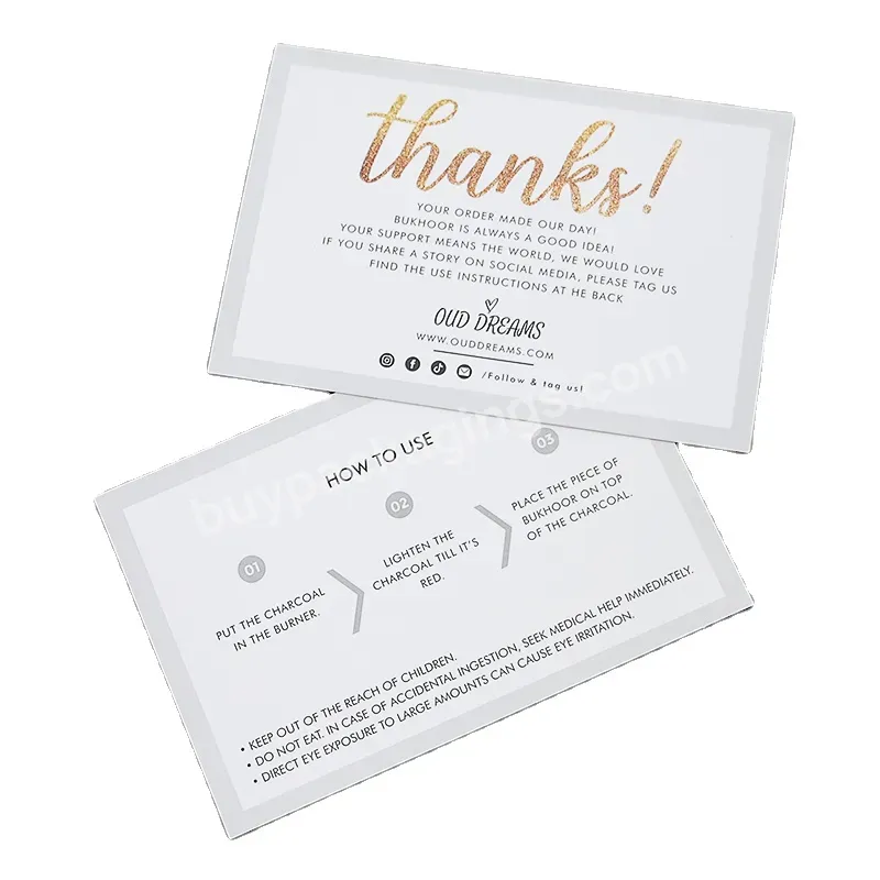 Factory Customized Thank You Cards For Wedding Or Birthday And Business Card