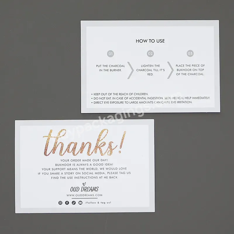 Factory Customized Thank You Cards For Wedding Or Birthday And Business Card