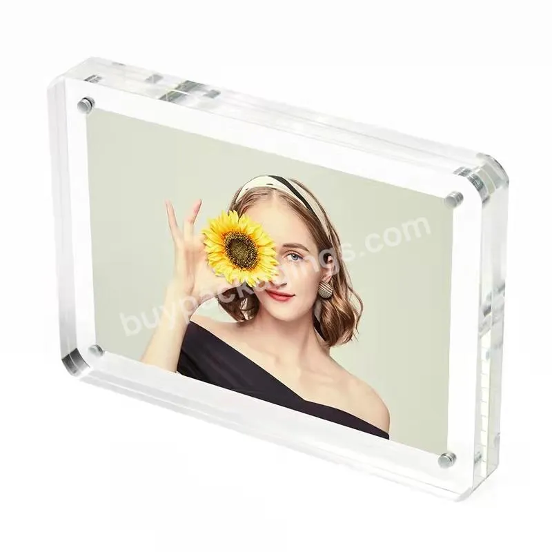 Factory Customized Transparent Acrylic Photo Frame Creative Round Corner Strong Magnetic Multi-specification Photo Frame