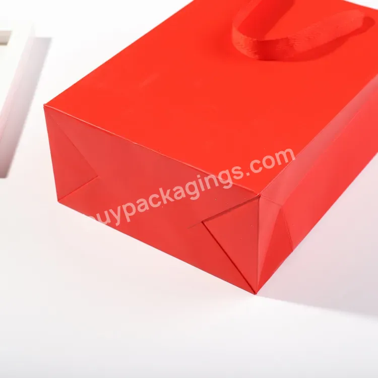Factory Direct Custom Logo Plain Kraft Paper Color Blank Garment Shoes Packaging Gift Paper Bag