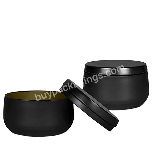 Factory Direct Empty Luxury Candle Tin Containers 2oz 4oz 6oz 8oz Candle Tins With Lid Matte Black White Rose Gold