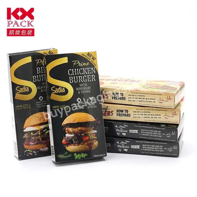 Factory Direct Food Grade Custom Printed Disposable Hamburger Box Cardboard Packaging Box Fro French Fries Burger Pizza