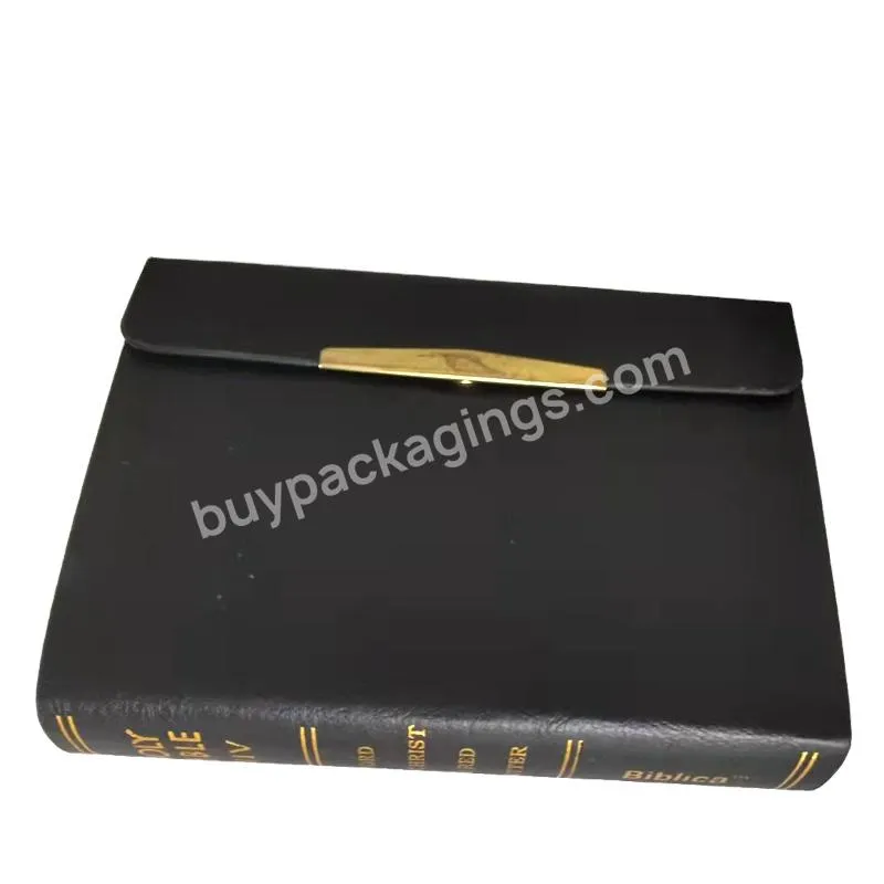 Factory Direct Hardcover Premium Leather NIV Pocket Size Bible Printed with Buttons and Outer Box