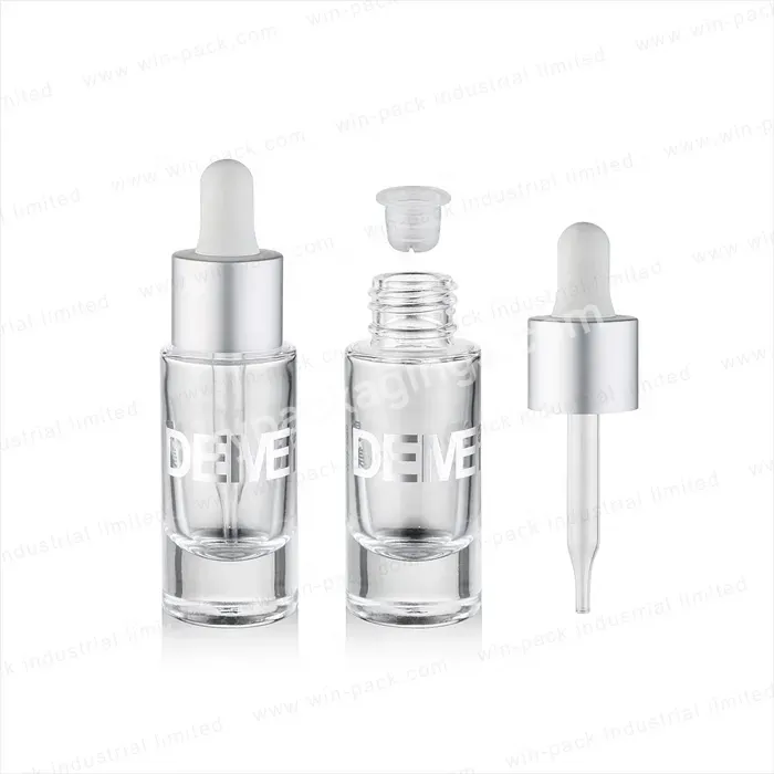 Factory Direct New Style Thick Bottom 10ml Glass Droppers For Essential Oils With Metal Collar/pump