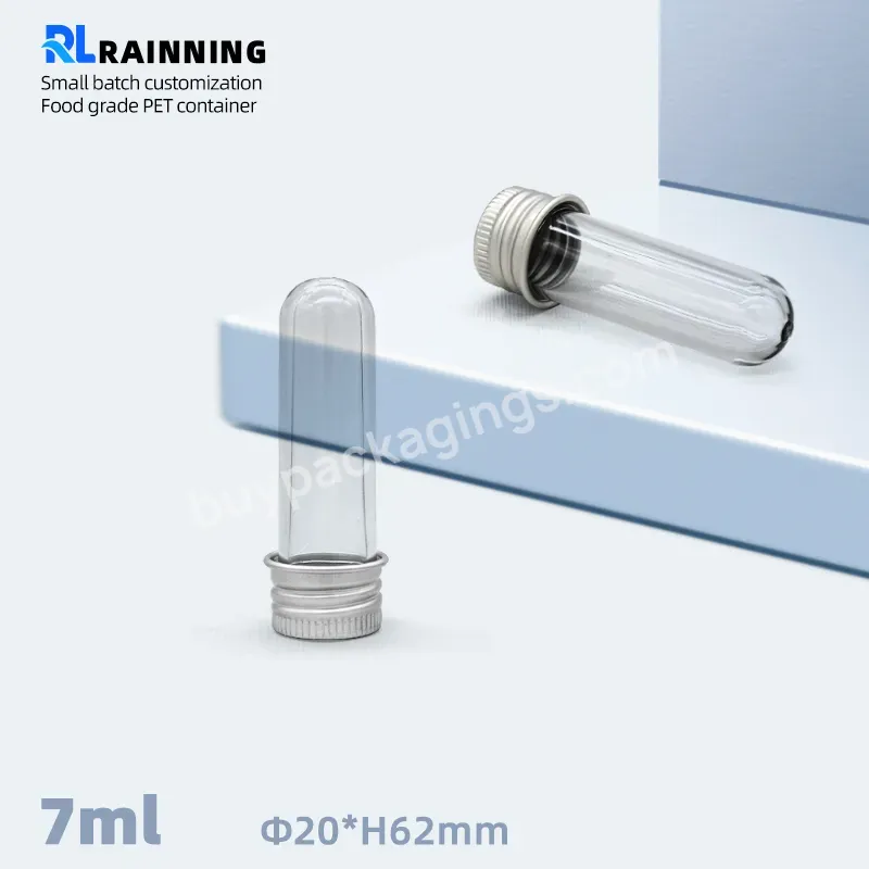 Factory Direct Price 6ml Clear Pet Plastic Test Tube With Screw For Shoelace Packaging - Buy Test Tube,Plastic Test Tube,Shoelace Packaging.