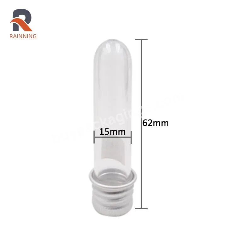 Factory Direct Price 6ml Clear Pet Plastic Test Tube With Screw For Shoelace Packaging