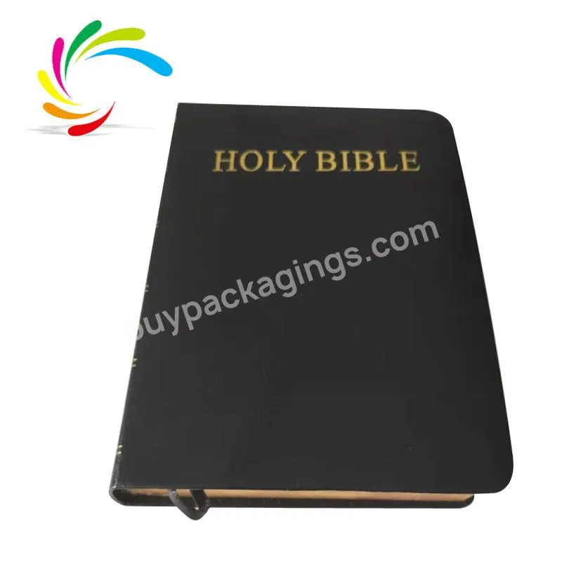 Factory direct sale high quality New design hardcover premium leather New King James Version pocket size holy bible printing