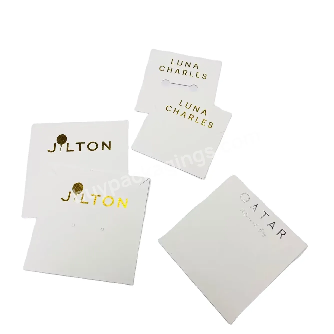 Factory Direct Sale Jewelry Card Custom Logo Jewelry Display Card Holder Earring Necklace Display Card - Buy Holder Earring Necklace Display Card,Wholesale Customize Paper Card,Gold Foil Embossed Business Cards.