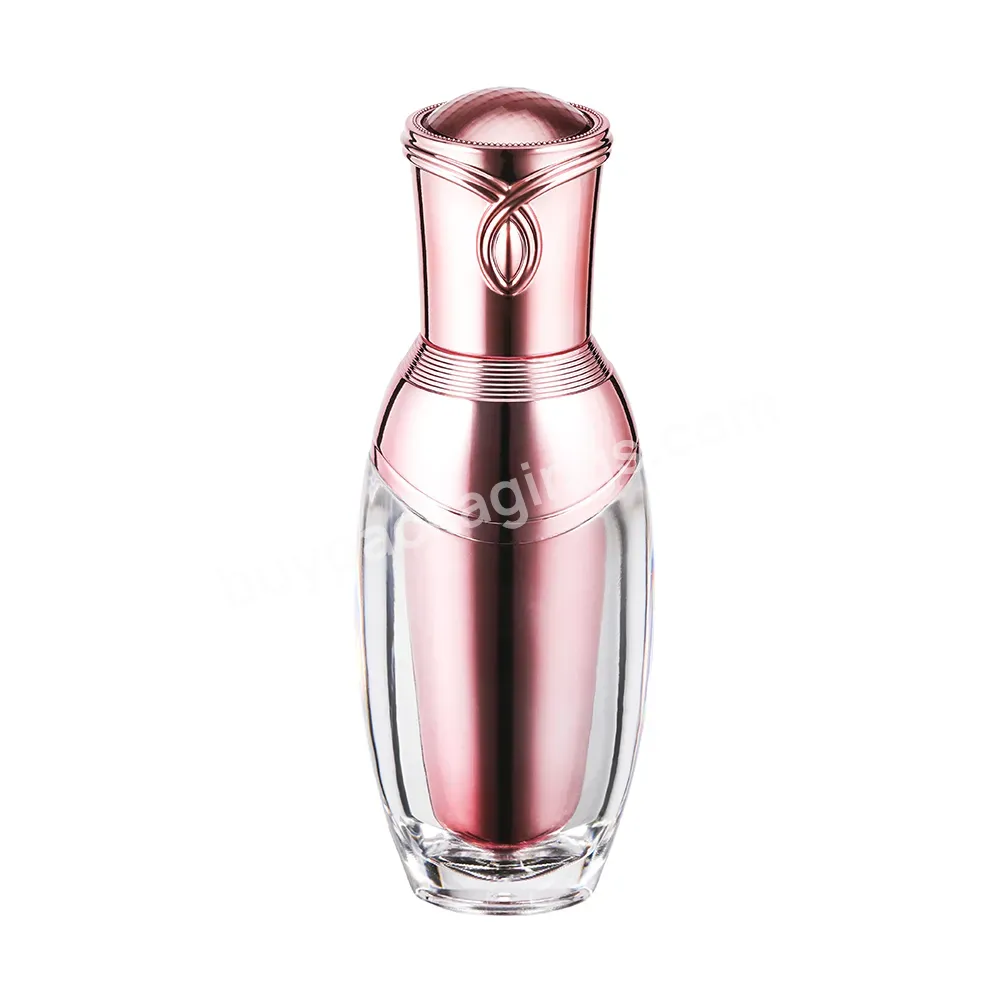 Factory Direct Sale Luxury Rose Gold Cosmetic Packaging Set Plastic Lotion Bottle Cream Storage Jar